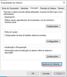 Variáveis de ambiente