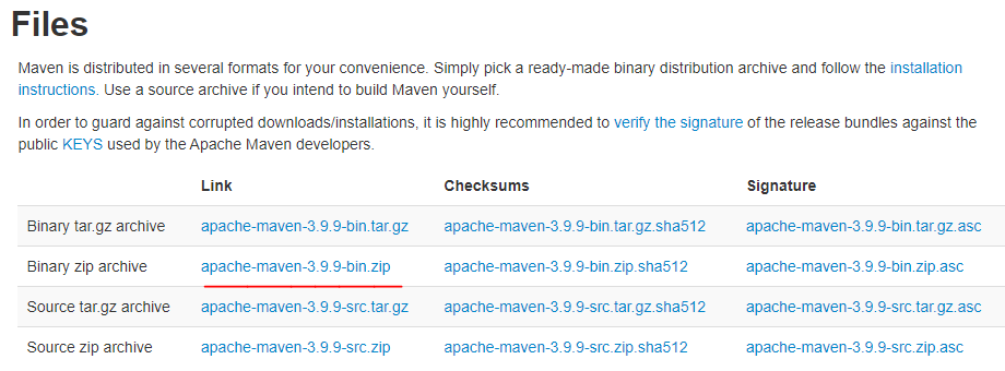 Maven downloads