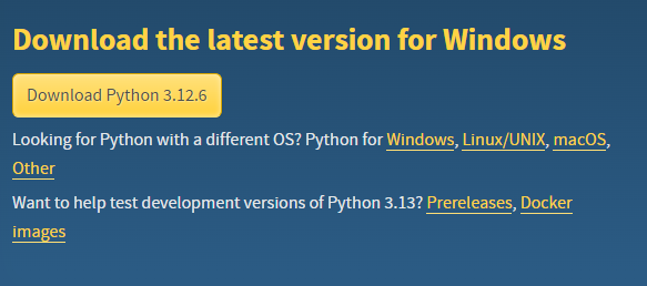 Instalação Python