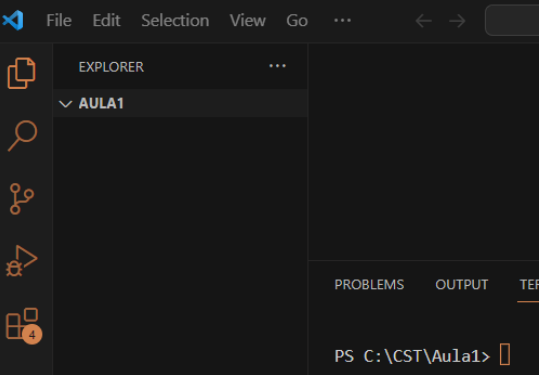 Tela Visual Studio Code